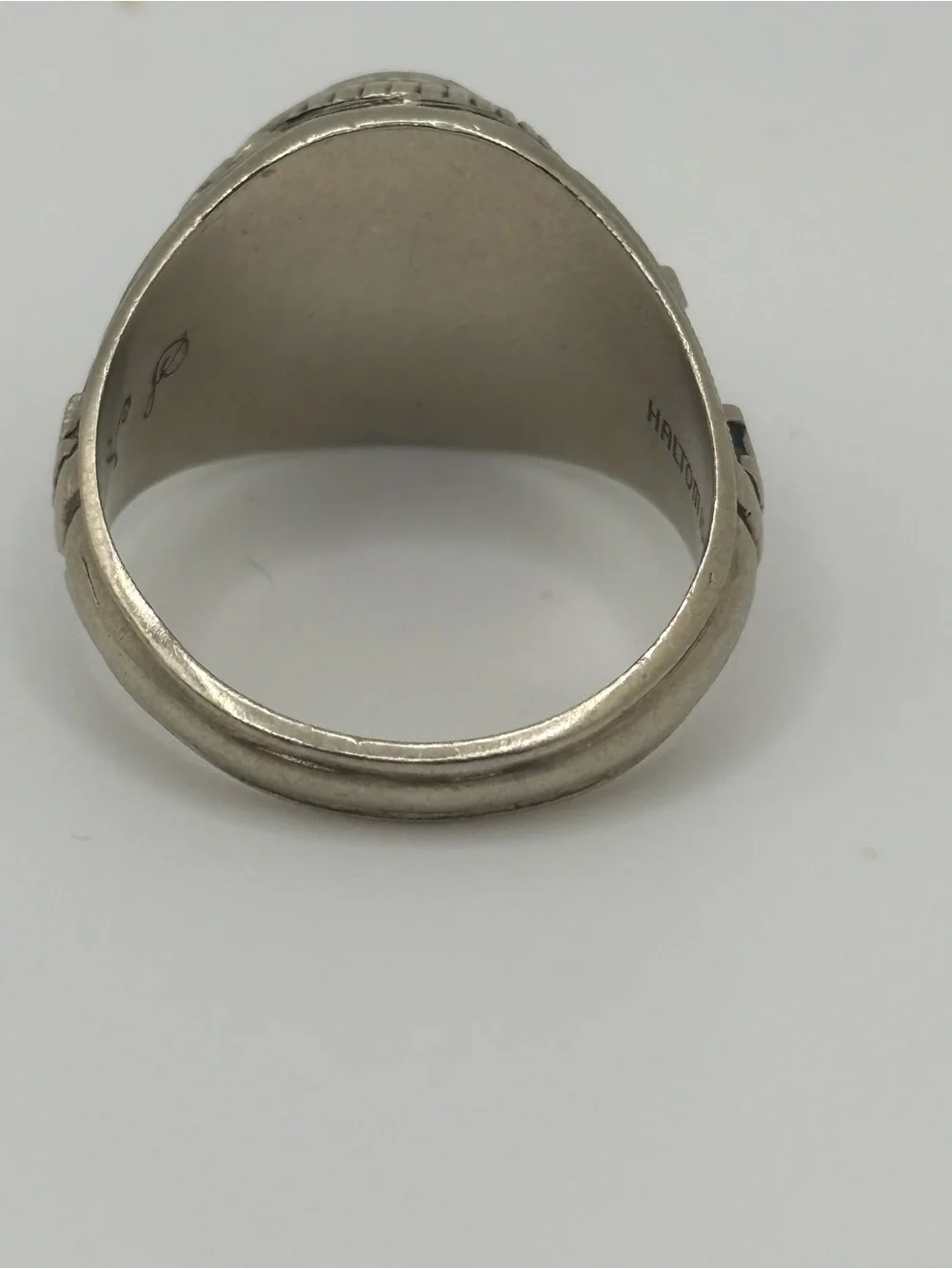 1971 Arlington High School Haltom 10K White Gold Class Ring Sz 7 7g Vintage